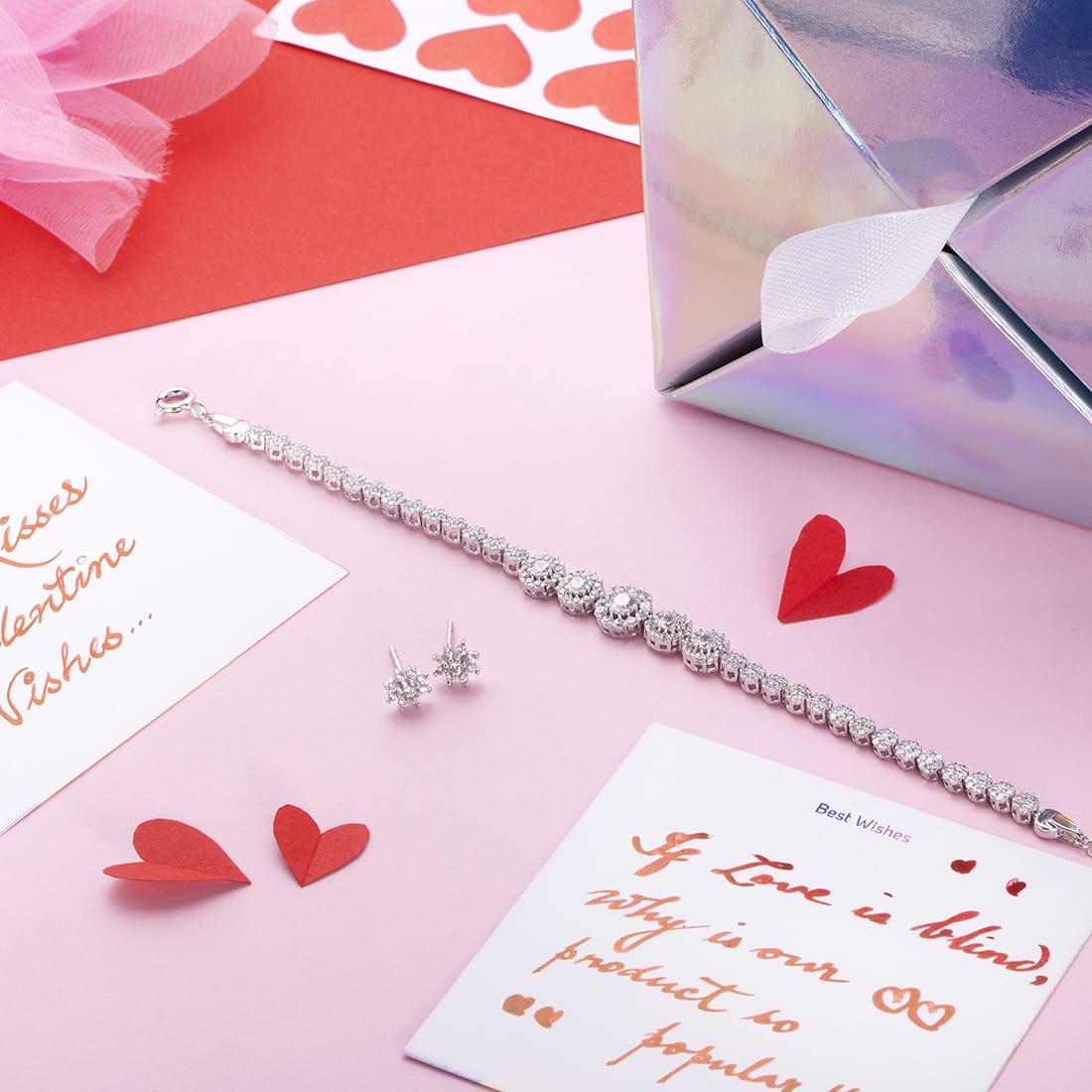 Love Sparkles 925 Jewellery Combo - Valentines Edition With Gift Box
