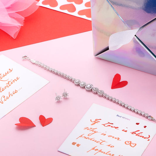 Love Sparkles 925 Jewellery Combo - Valentines Edition With Gift Box