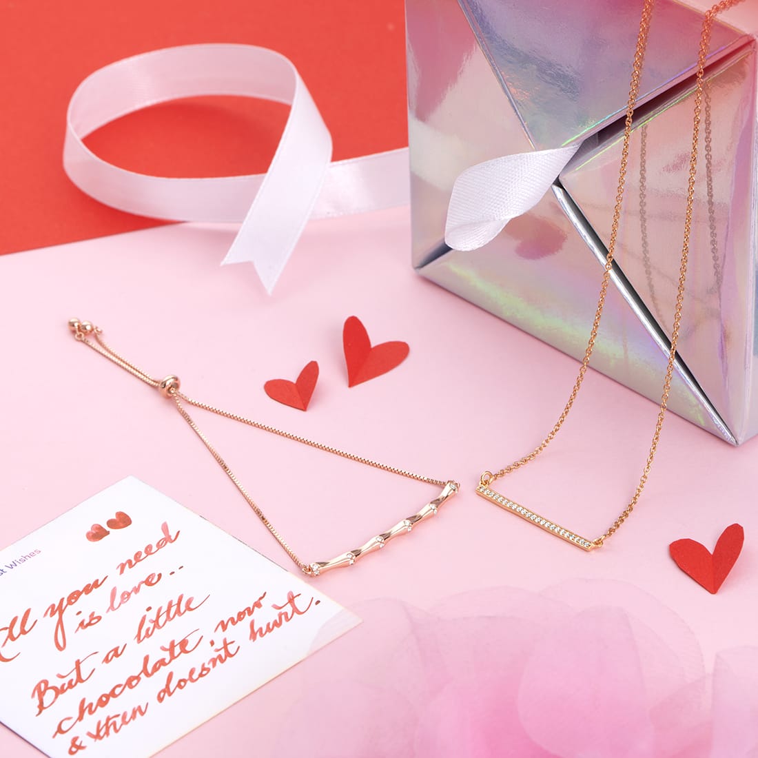 Your Forever 925 Sterling Silver Jewellery Set - Valentines Edition With Gift Box