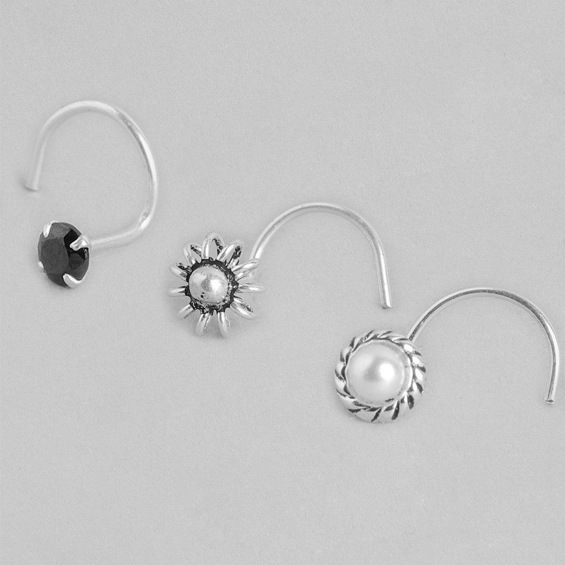 The Perfect 925 Silver Nose Pin Set
