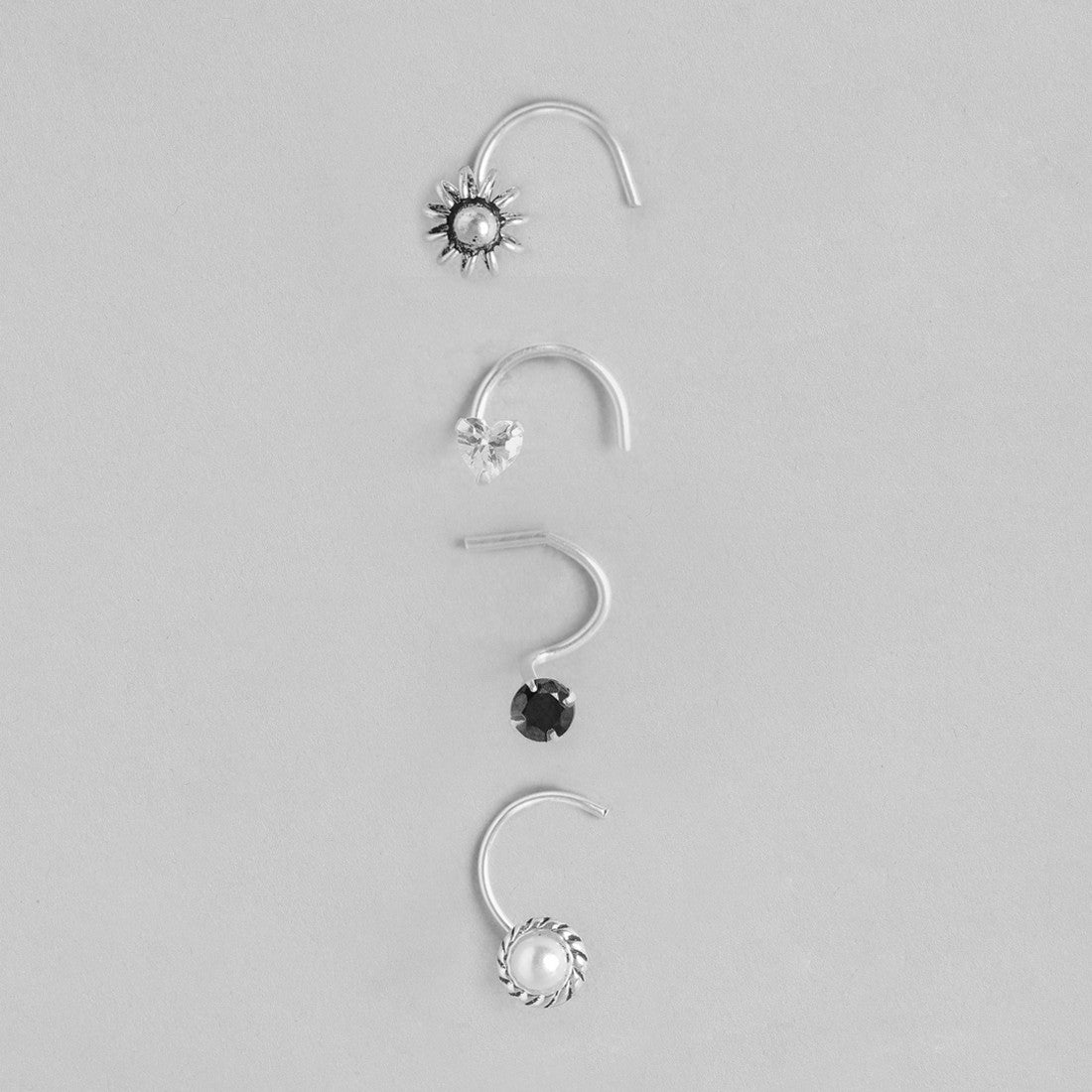 The Perfect 925 Silver Nose Pin Set