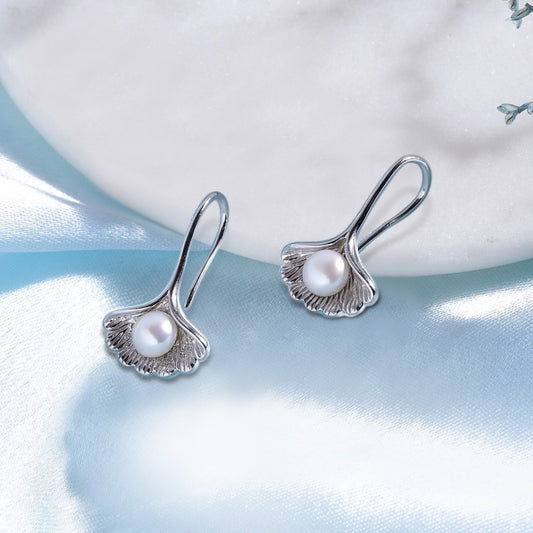 Glam Lady Shell FreshWater Pearl 925 Silver Earrings