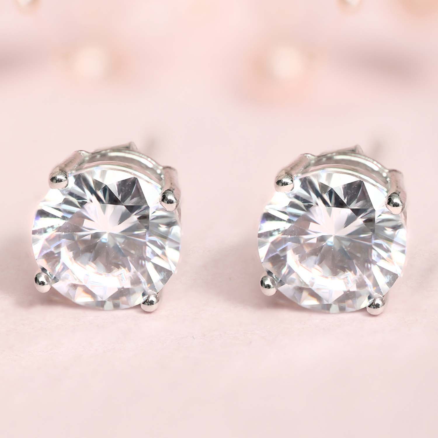 Alexis Solitaire 925 Silver Earrings