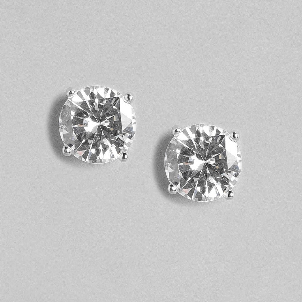Alexis Solitaire 925 Silver Earrings