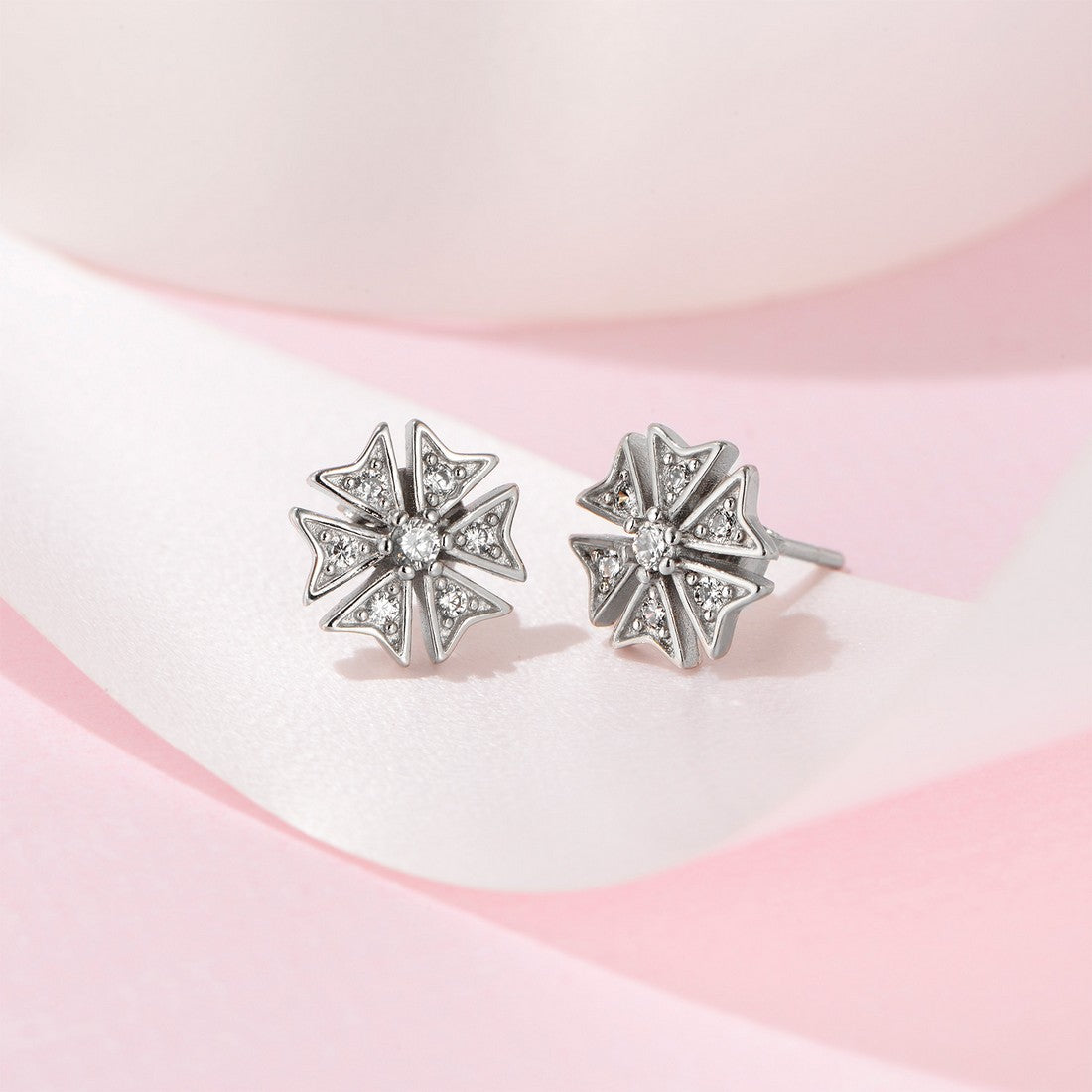 Sparkle and Sass Silver 925 Silver Stud Earrings