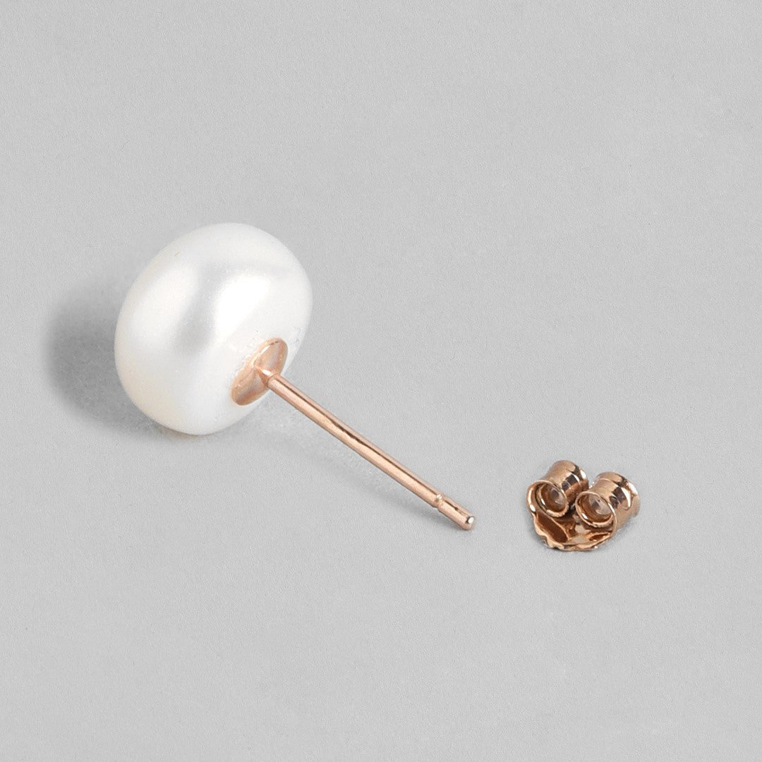 Rose Gold & Rhodium Plated Delicate Pearl Combo