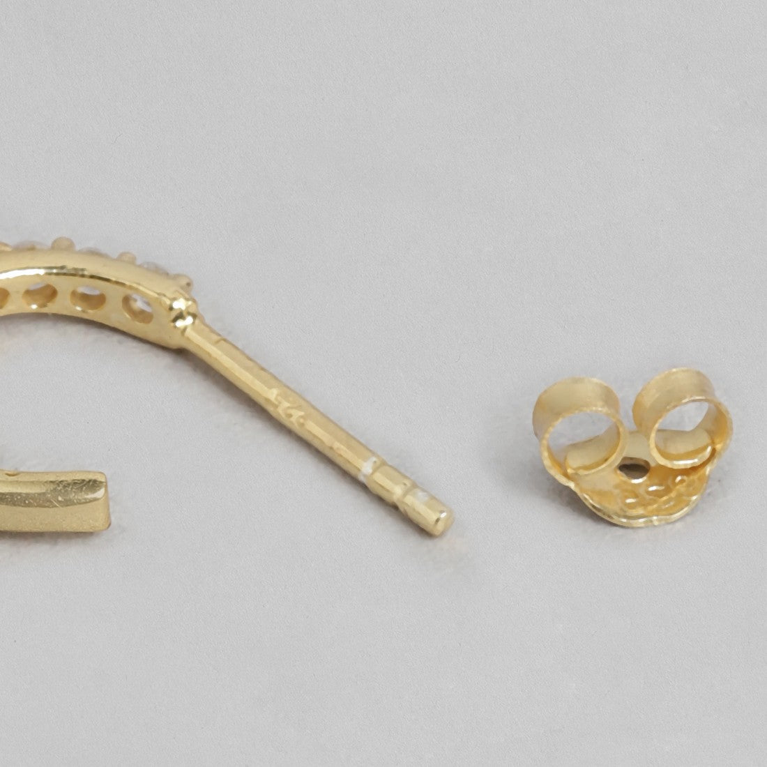 Star CZ Studded Golden Plated Earring