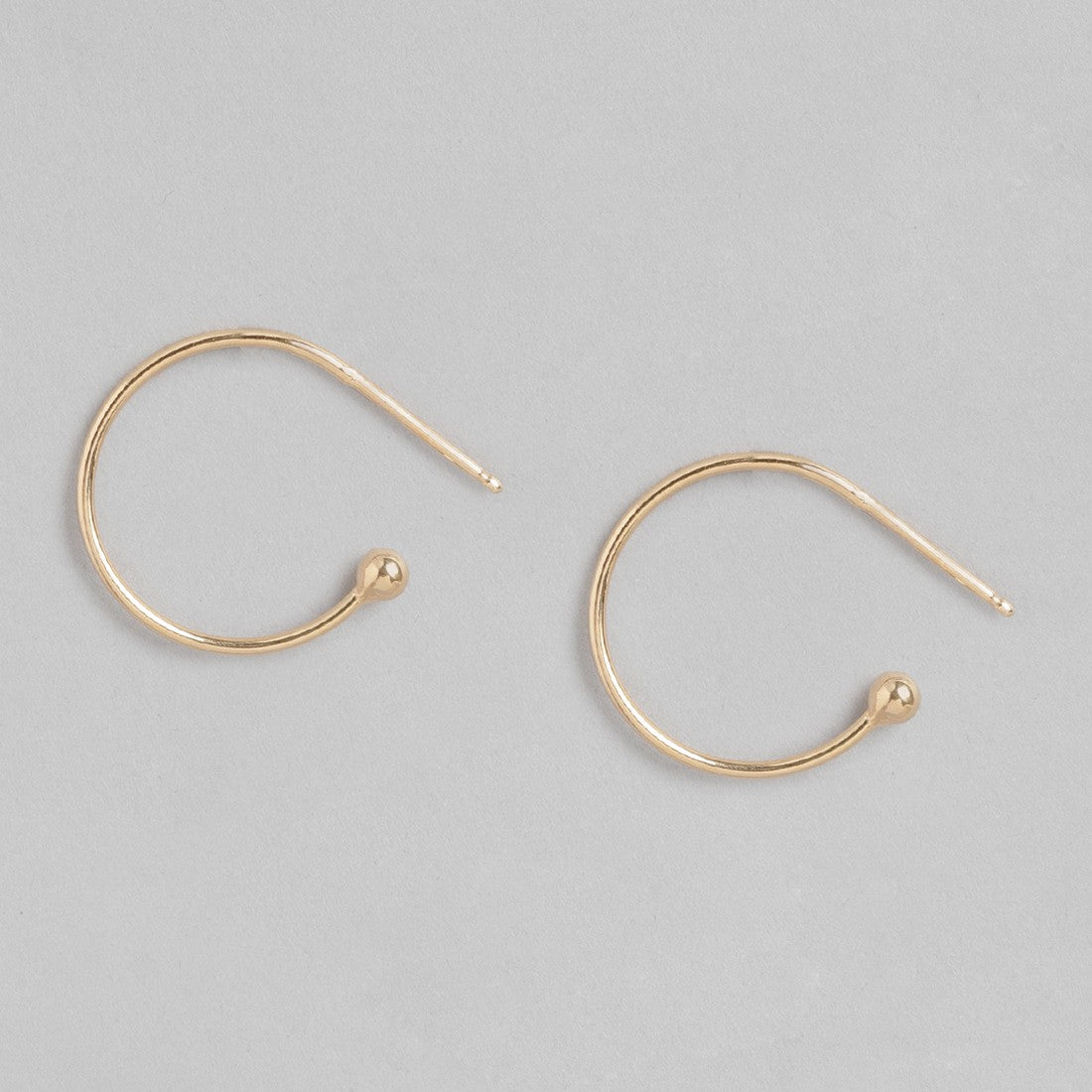 Single Drop Rose Gold Plated Silver Earring