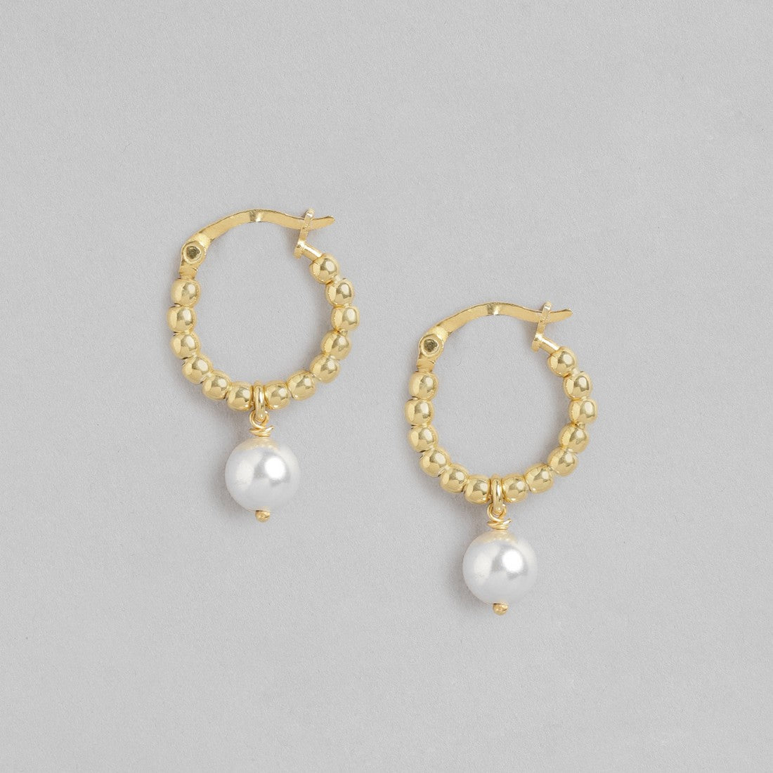 Single Pearl Drop Gold Plated Earring