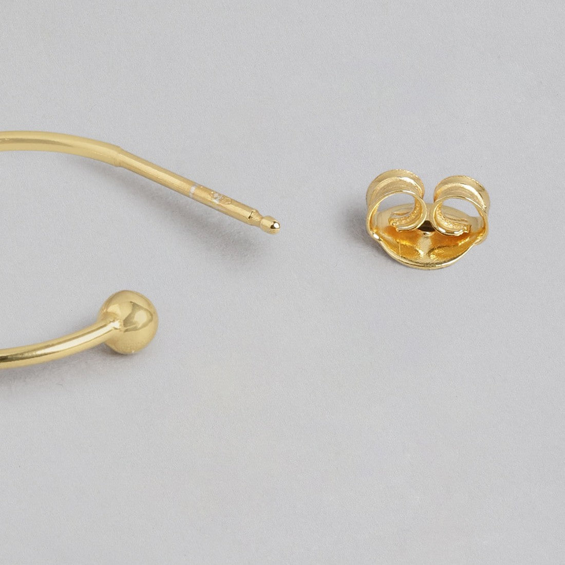 Rounded Drop Gold Plated Earring