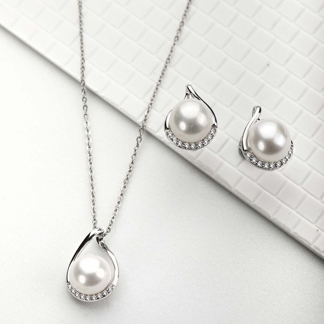 Ice And Spice Pearl 925 Silver Jewellery Set