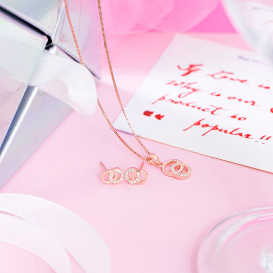 Timeless Elegance 925 Silver Jewellery Set - Valentines Edition With Gift Box
