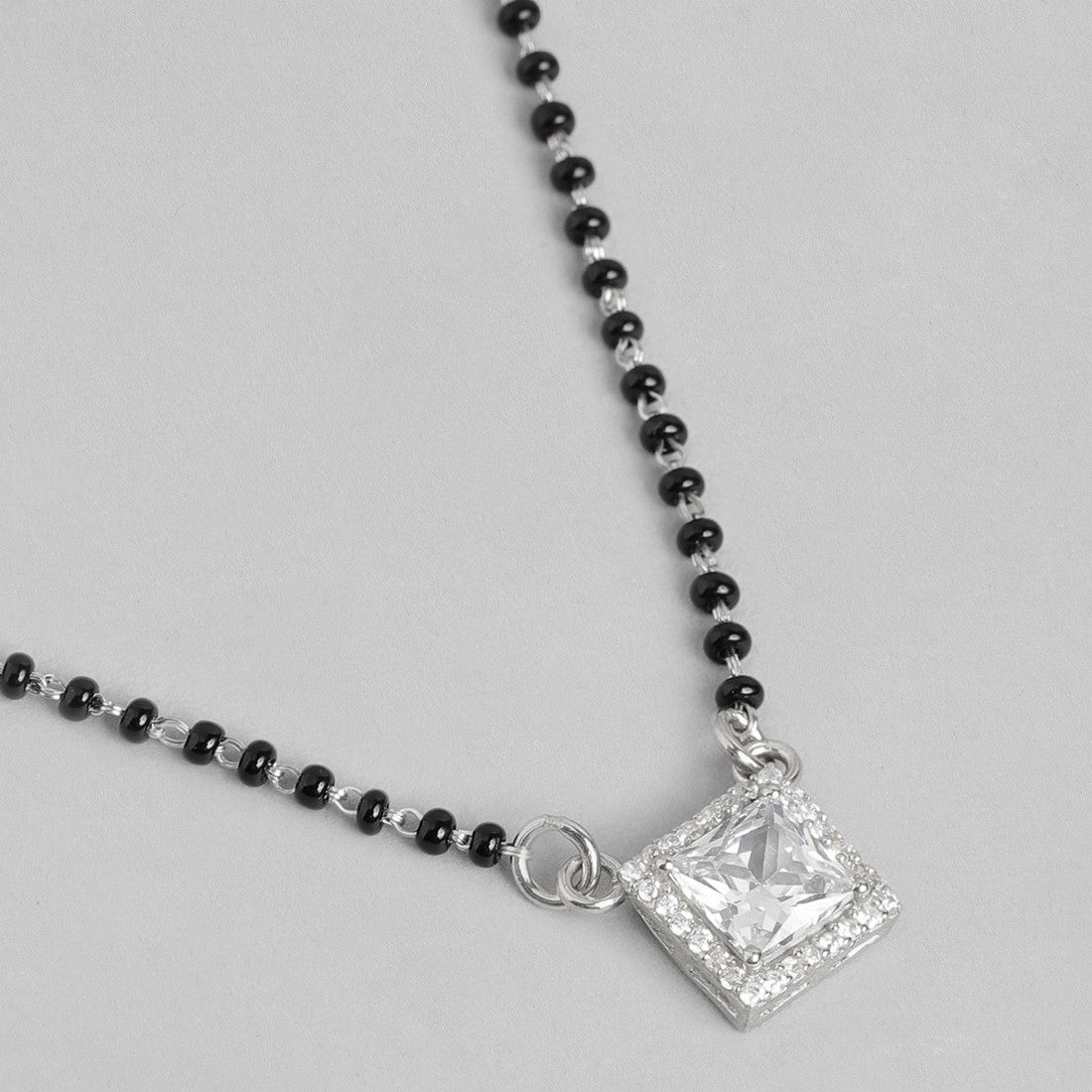 Solitaire CZ 925 Sterling Silver Mangalsutra