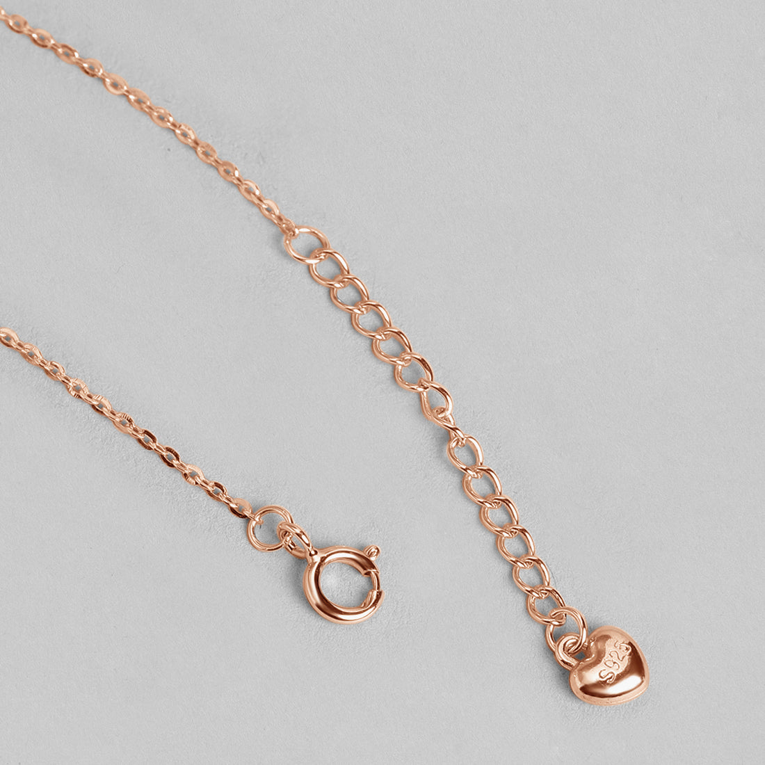 Saturn & Moon Rose Gold Plated 925 Sterling Silver Necklace
