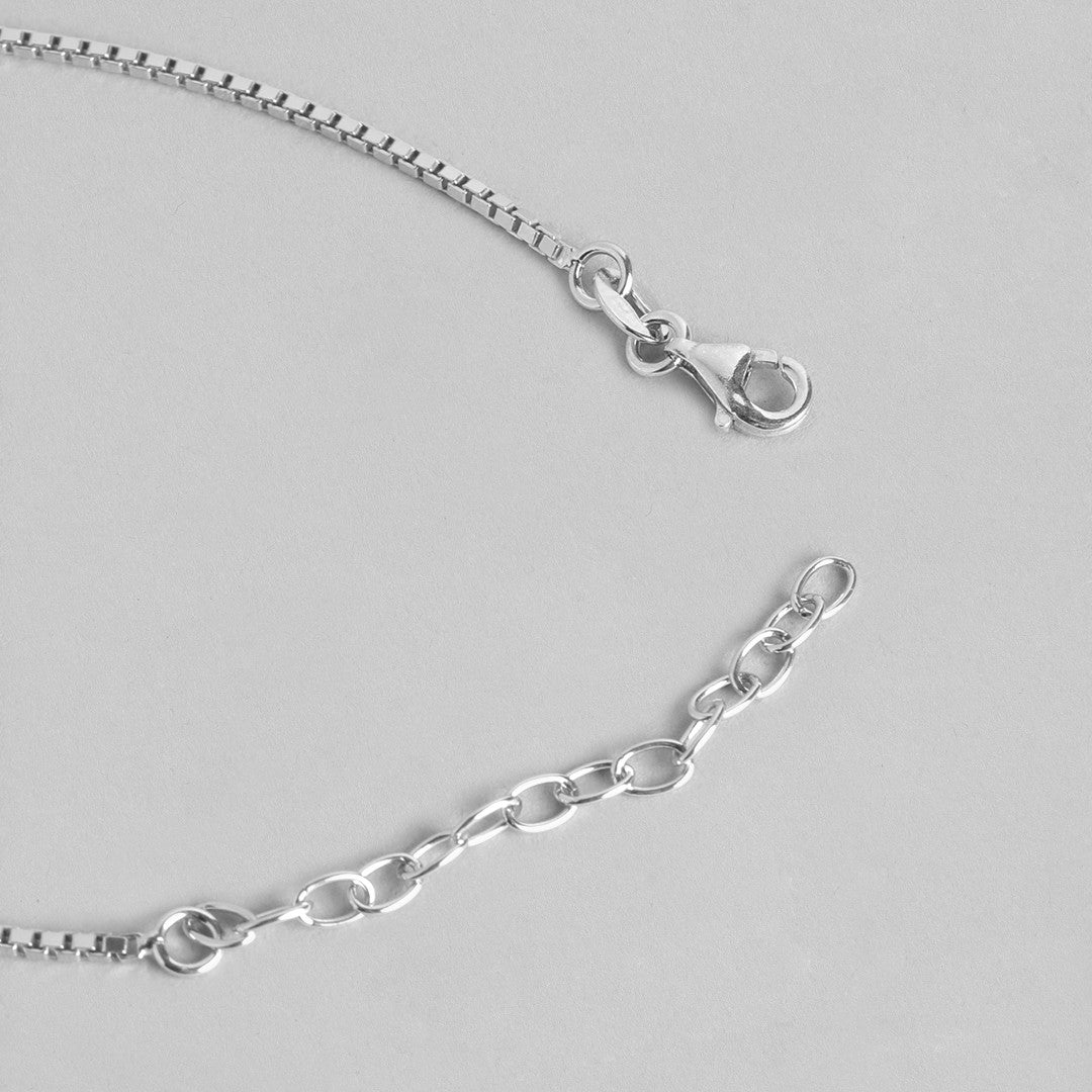 Rhodium Plated classic Chain in 925 Sterling Silver Necklace for Him