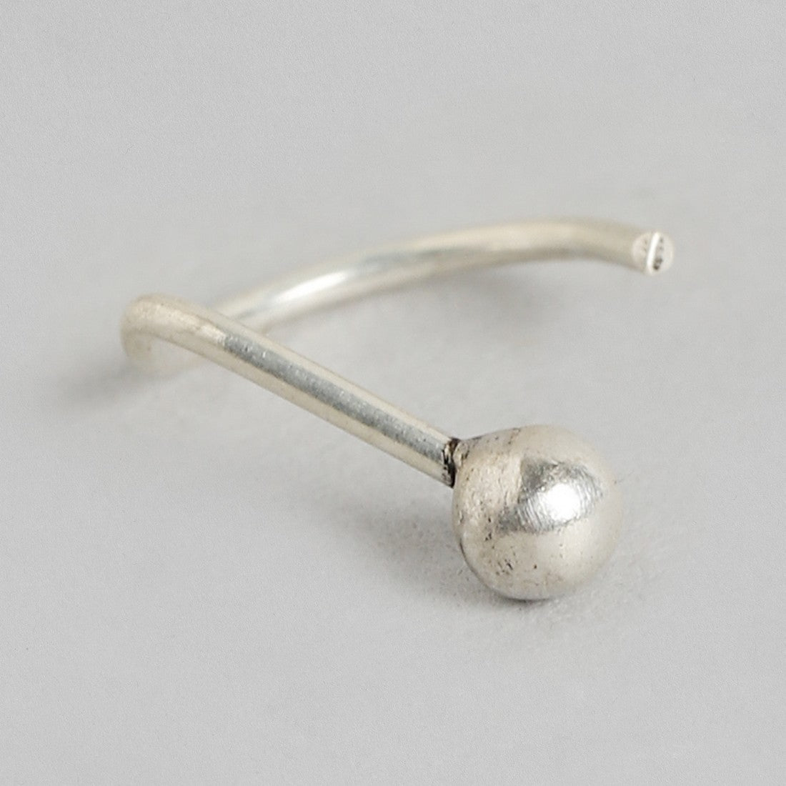 Evergreen Round 925 Silver Nose Pin