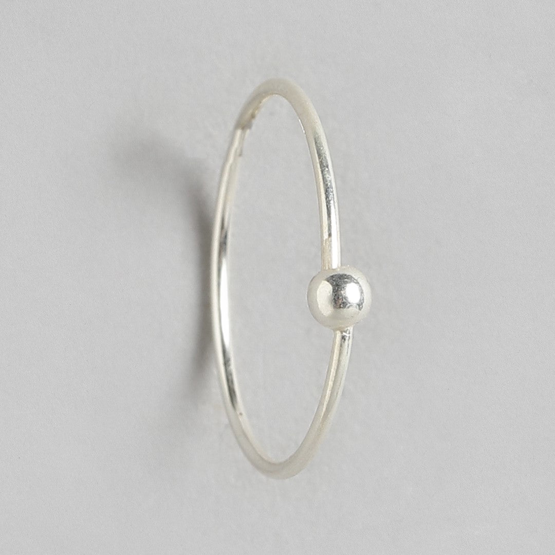 Simple Single Bead 925 Silver Nose Pin