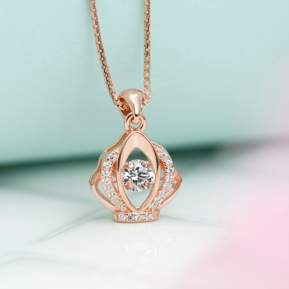 My Crown Rose Gold 925 Silver Necklace