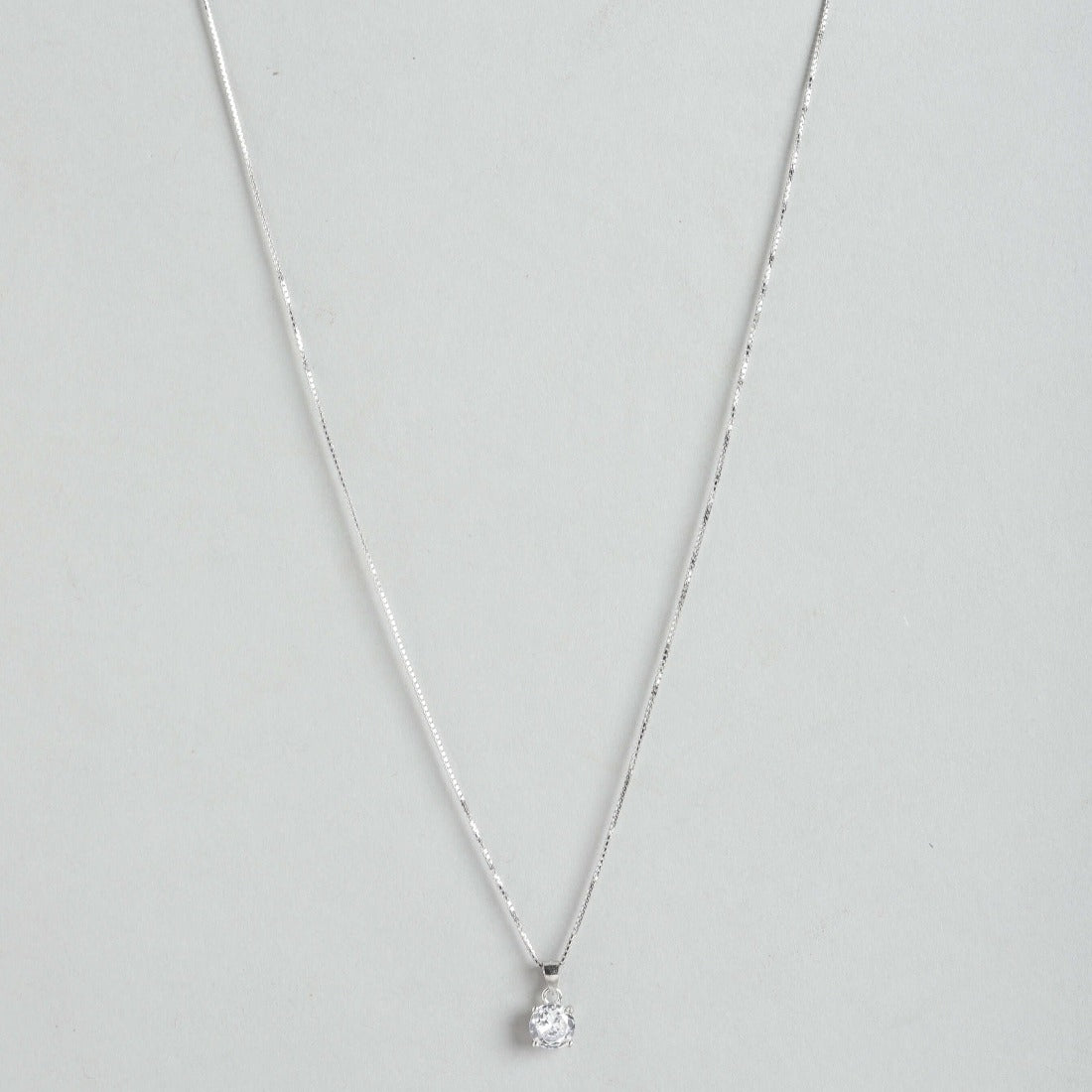 Solitaire 925 Silver Necklace