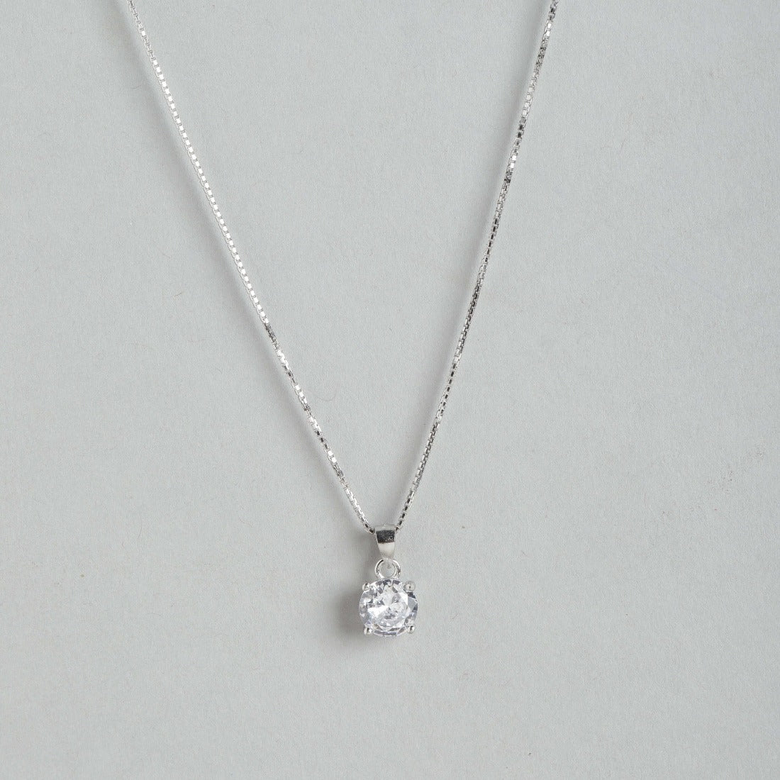 Solitaire 925 Silver Necklace