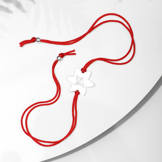 Rakhi Special 925 Sterling Silver Swastik and Star Rakhi