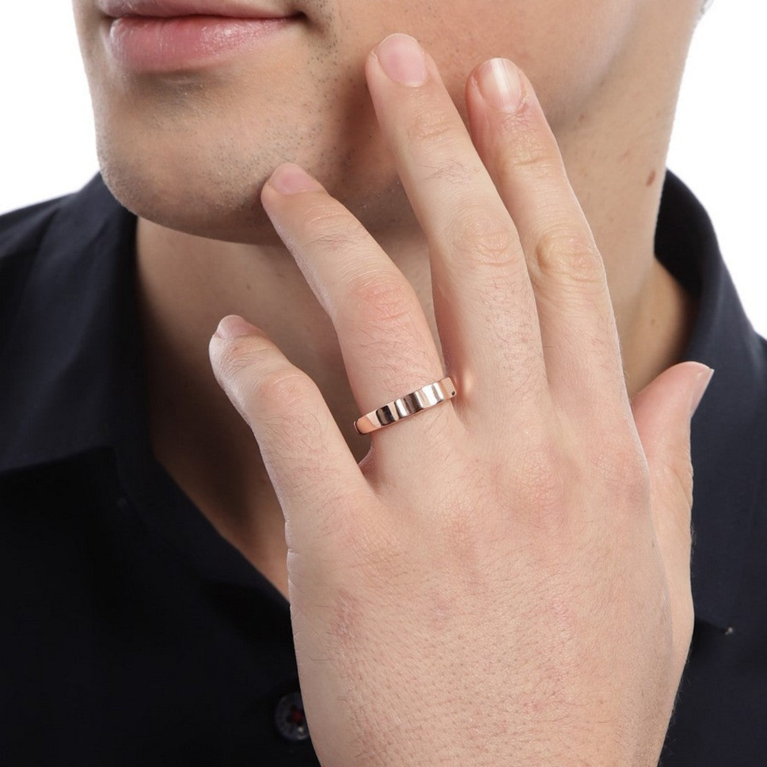 Elegant and Classic 925 Sterling Silver Ring For Him (Adjustable)