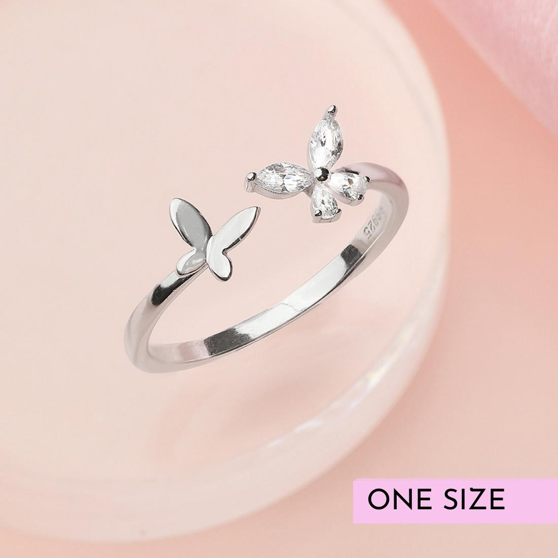 Butterfly 925 Silver Ring (Adjustable)