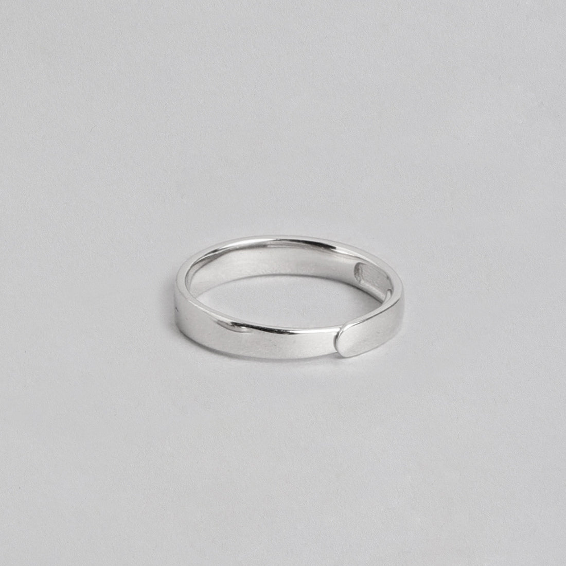 Love Line Rhodium Plated 925 Sterling Silver Ring For Him