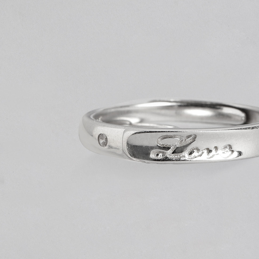 Modern LOVE Women 925 Sterling Silver Ring (Adjustable)