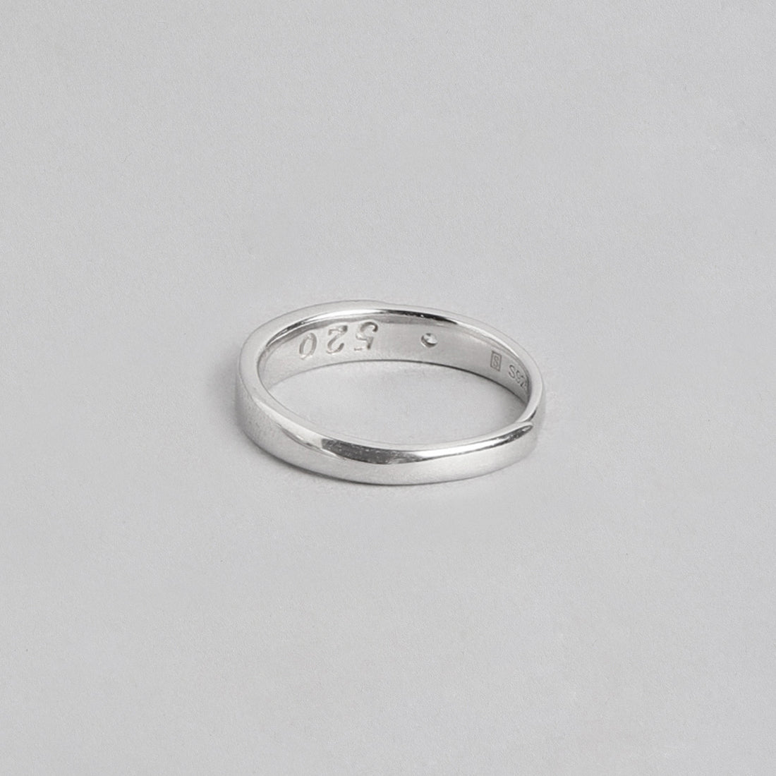 Modern Love Mens 925 Sterling Silver Ring for Him (Adjustable)
