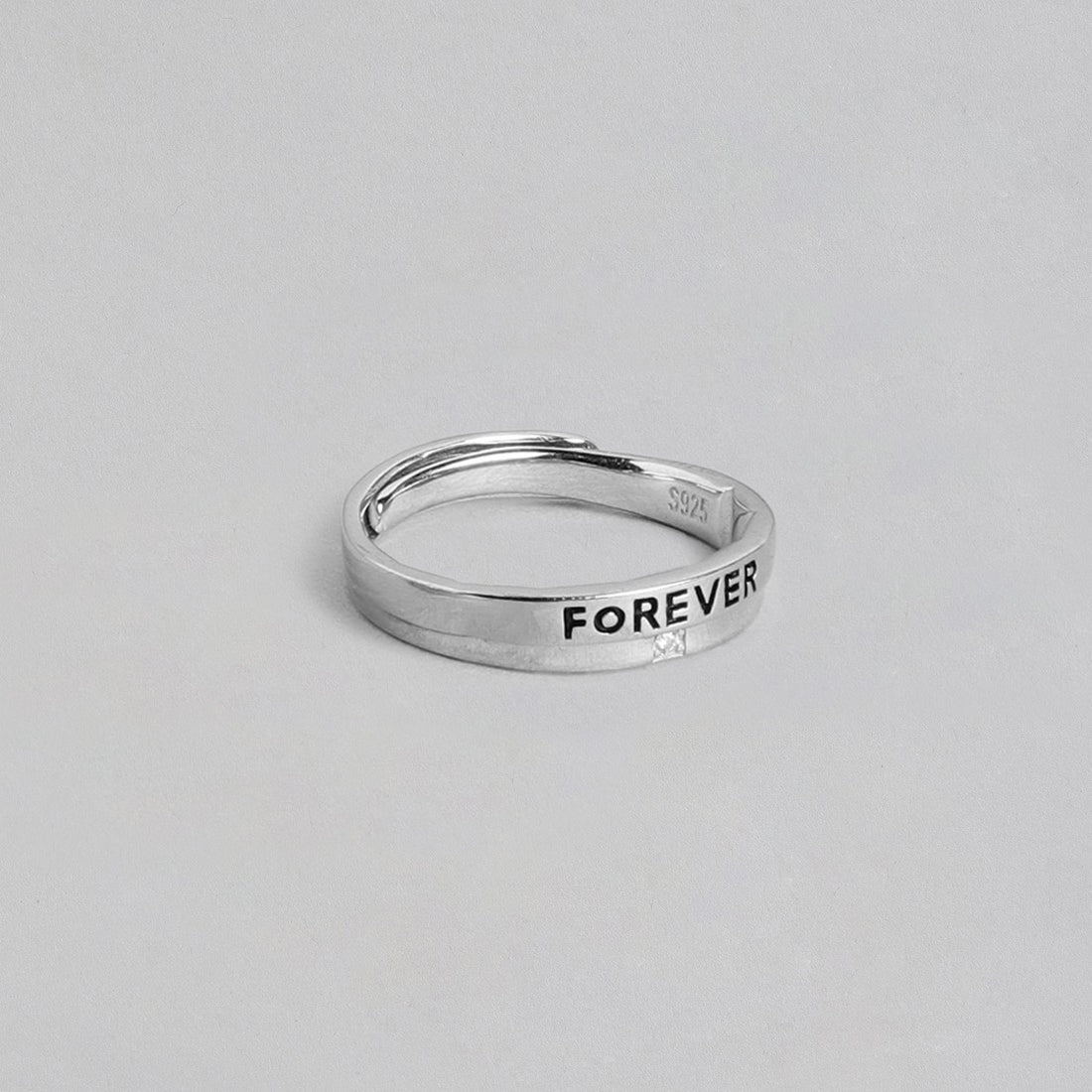 Forever Rhodium Plated 925 Sterling Silver Women Ring