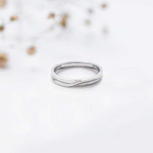 Rhodium Plated Cross 925 Sterling Silver Ring For Him (Adjustable)