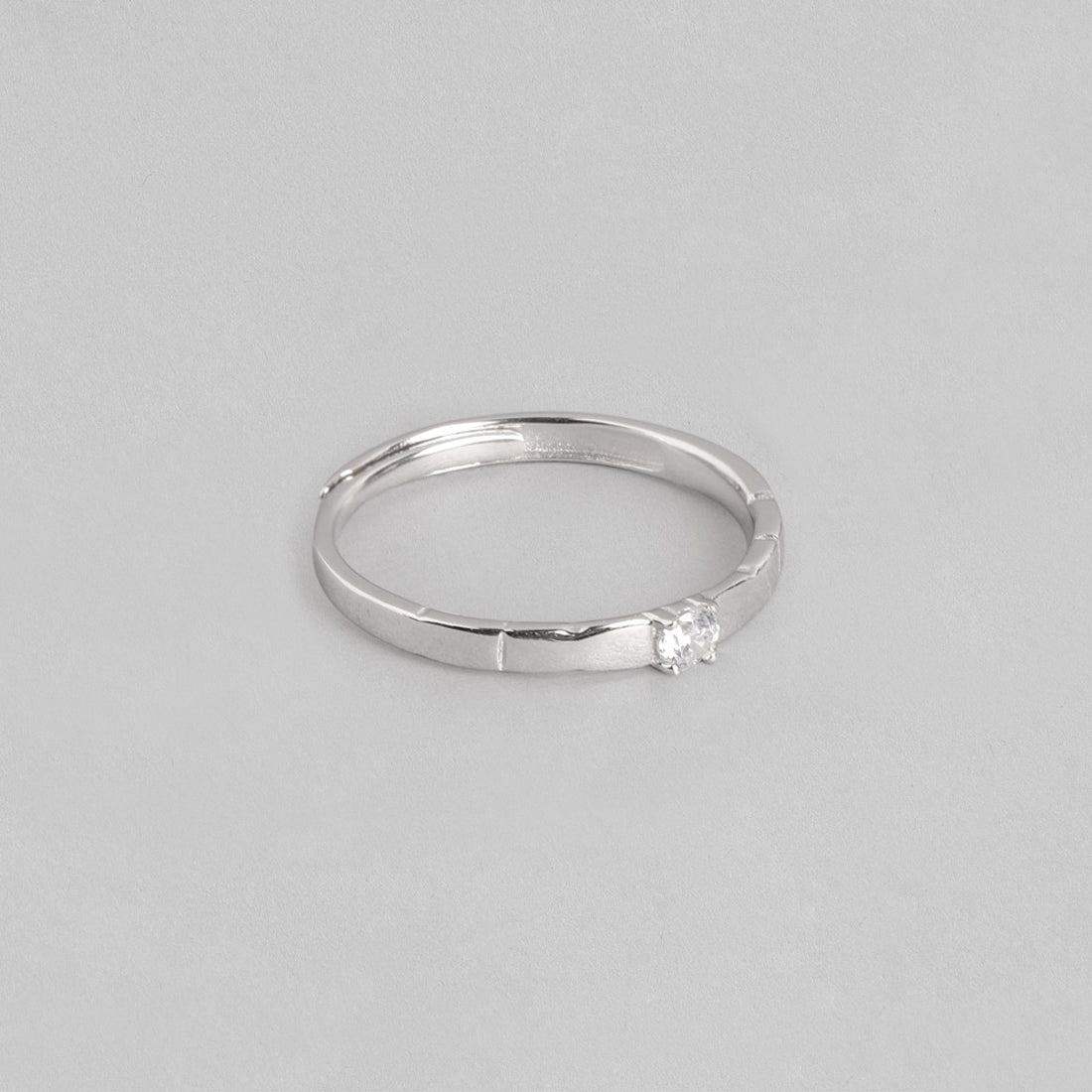 Elegant CZ 925 Silver Womens Ring (Adjustable)