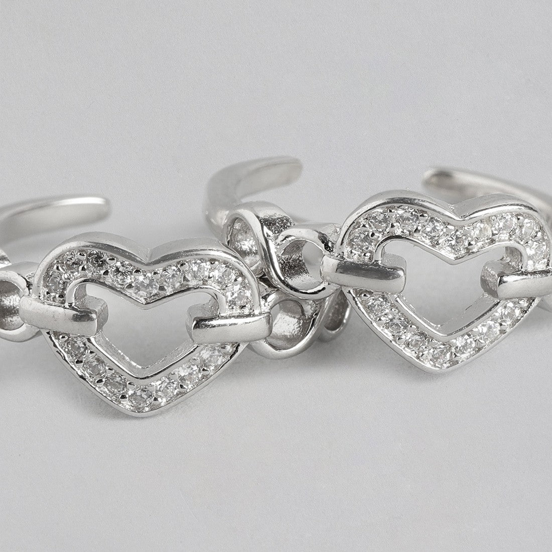 Infinity Heart Silver 925 Silver Toe Ring