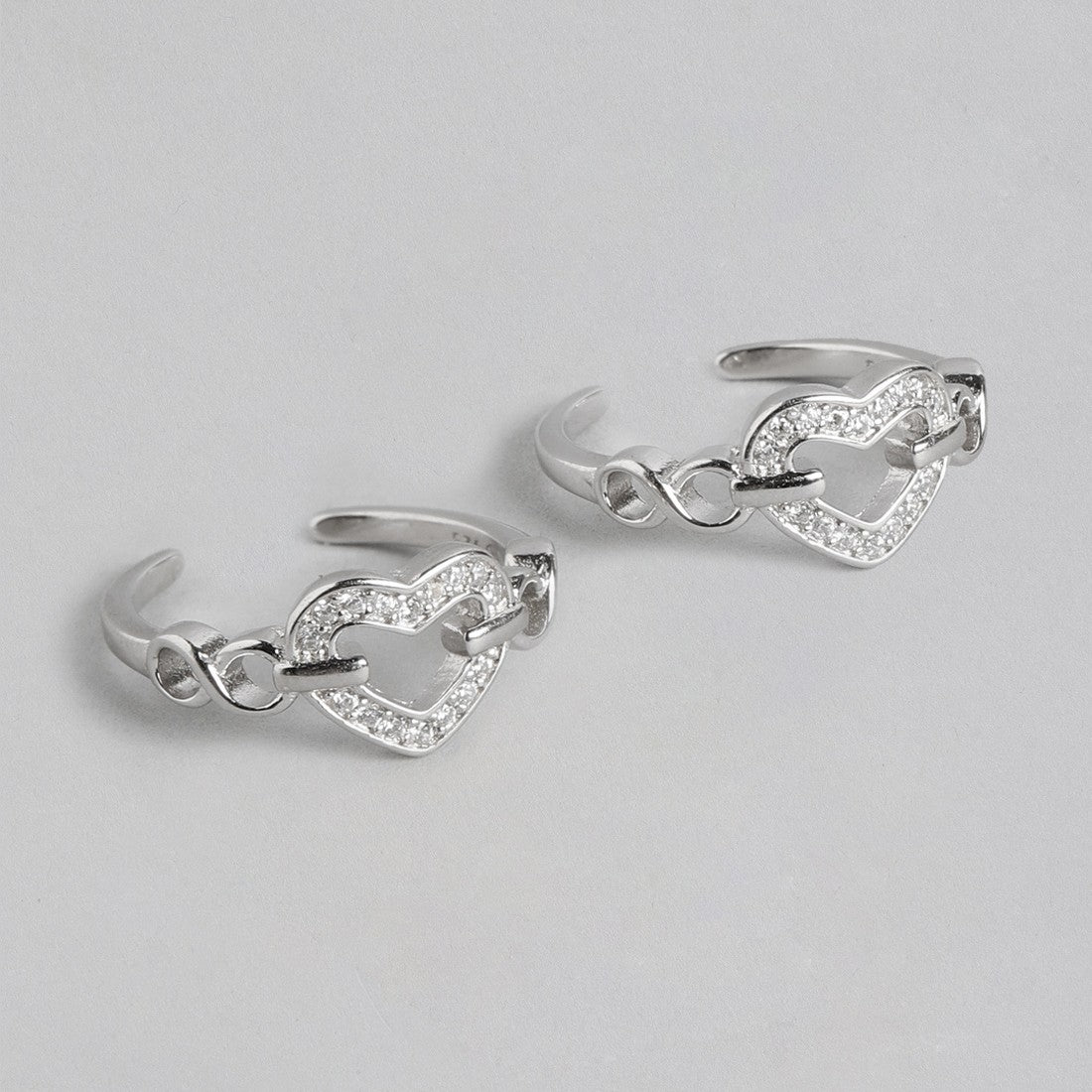 Infinity Heart Silver 925 Silver Toe Ring