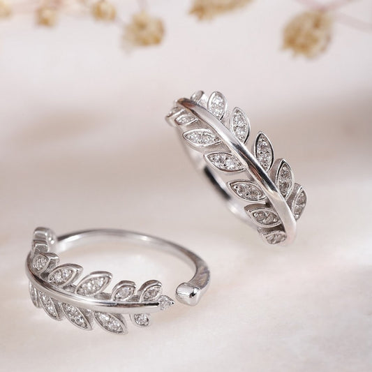 Elegant Leaf Silver Toe Ring